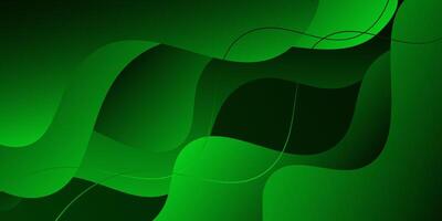 Abstract minimalist green wave 3D background. Simple wave color geometric pattern. Modern banner design. EPS10. vector