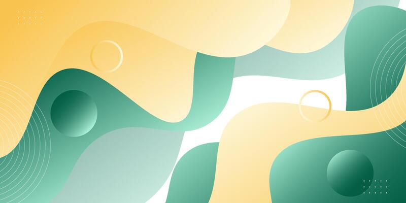 Dynamic abstract soft green and yellow gradient illustration with a simple geometric wave pattern background. Cool and simple design. Eps10.