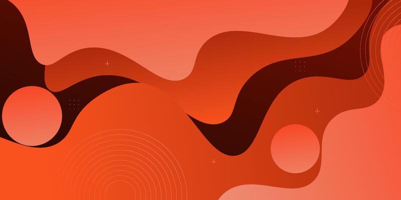 Orange dynamic abstract background with simple wave design. Creative gradient background. Smart business design 3D cover. Eps10