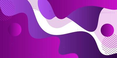 Abstract purple wave banner background. Trendy shape pattern on a white background. Simple and elegant banner concept. eps10 vector