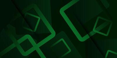 Abstract overlapping square line paper cut background. Green dynamic pattern color design. eps10 vector