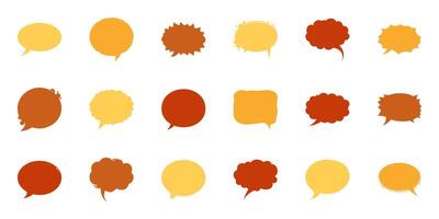 Colorful Speech Bubble Set. Communication And Expression Collection. Isolated Illustration vector