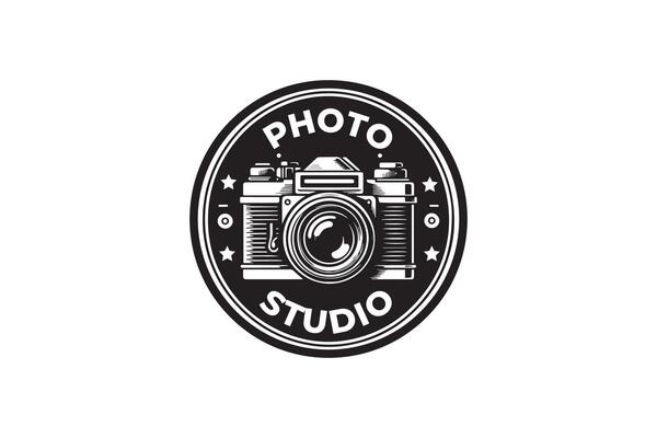 Retro Camera Photo Studio Logo