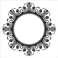 Vintage Round Frame for Stationery vector