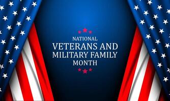 National Veterans and Military Family Month vector