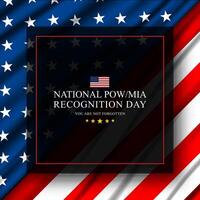 National POW/MIA Recognition Day banner vector