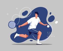 Tennis player hitting a ball vector