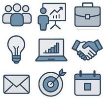 business icons set, marketing icons vector