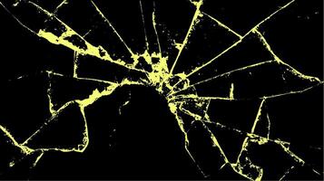 Cracked glass pattern with shattered texture in an abstract high-contrast style. Grunge monochrome illustration with sharp lines and fragmented surface. vector