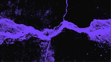 Abstract crack on concrete surface with purple and black grunge texture. High-contrast illustration. vector