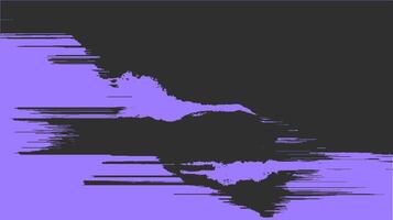 Abstract glitch art with blurred monochrome shapes, distortion, and motion. illustration with stripes and contrast in black and purple colors. vector