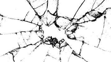 Broken glass with a cracked and shattered pattern. High-contrast abstract grunge texture, illustration. vector