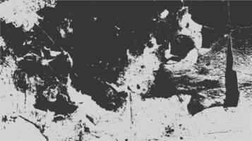 Abstract grunge texture with high-contrast black and white cracked surface. Distressed wall detail in a illustration background. vector