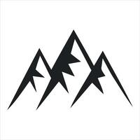 Abstract black mountain peaks silhouette on white background vector