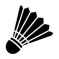 Black silhouette of a badminton shuttlecock on a white background vector