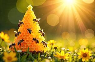 Bee hive christmas tree photo