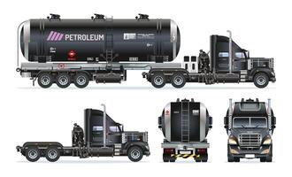 Illustration of a petroleum transport truck vector