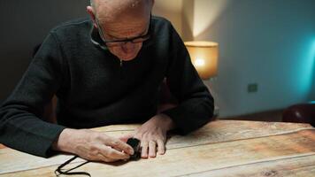 Man Measures His Oxygen Saturation at Home with a Pulse Oximeter video