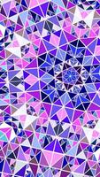 Dynamic abstract colorful circular tiled triangle mosaic background - seamlessly looping animation video