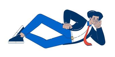 Businessman in casual pose illustration vector
