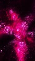 A fantastic spiral-shaped bright spectacular whirlpool of mother-of-pearl violet clots. It represents immersion into something cosmic, magical, secret. video