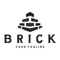 creative brick logo designs for buildings,architectural buildings, civil engineering, building materials shops vector