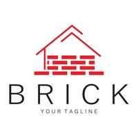 creative brick logo designs for buildings, architectural buildings, civil engineering,building materials shops vector