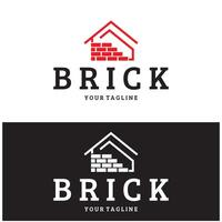 creative brick logo designs for buildings, architectural buildings , civil engineering, building materials shops vector