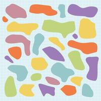 Modern Colorful abstract shapes in a seamless pattern illustration vector