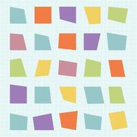 Modern Colorful abstract shapes in a seamless pattern. Abstract shapes in pastel colors. A variety of abstract shapes create a playful and vibrant design vector