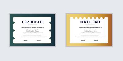 Certificate template and element modern for business. certificate of corporate success template vector