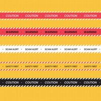 Warning tape, danger tape, caution tape, under construction illustration vector
