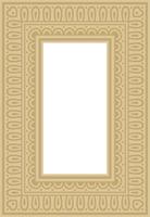 Classic Greek golden square ornament. pattern, Hellenic rectangle. European border vector