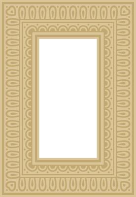 Classic Greek golden square ornament. pattern, Hellenic rectangle. European border