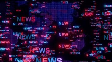 Global Echoes the Digital Spread of News Loop Animated video