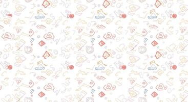 A pattern with many different shapes and colors vector