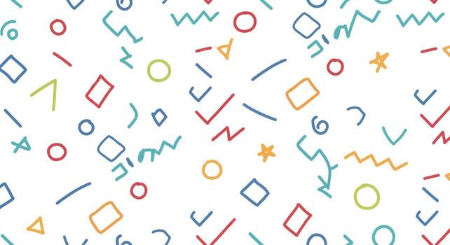 A colorful pattern with numbers and letters vector