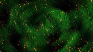 Grass Neon Strands in Organic Motion Loop Animated video