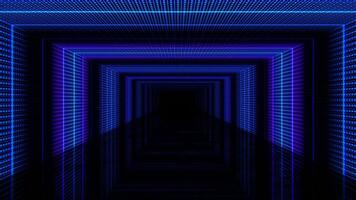 oändlig cyber tunnel neon sci-fi animering slinga animerad video