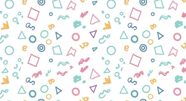 un vistoso modelo con formas y círculos vector