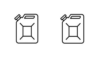 Two jerry cans on a white background vector