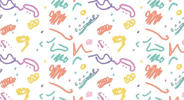 A colorful pattern with scribbles and scribbles vector
