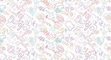 A colorful pattern with many different shapes vector