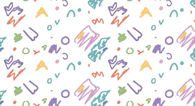 un vistoso modelo con letras y números vector