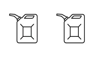 Two gas jugs are shown on a white background vector