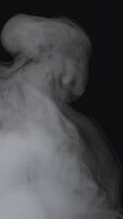 A white cloud of smoke is seen in the air video