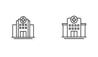 Two buildings with windows and doors on them vector