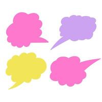 Empty colorful speech bubbles. Isolated icons. Templates. illustrations on white background. vector