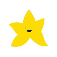 Cute happy star. design. Hand drawn illustration on white background. vector
