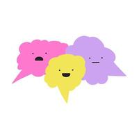 Happy, unhappy faces. Feedback concept. Customer satisfaction. Illustration on white background. vector